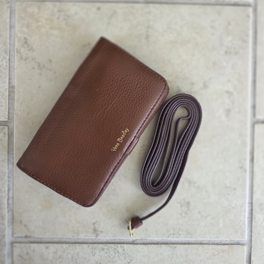 Vera Bradley Leather Wallet Crossbody Purse